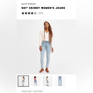 Levi 501 skinny jeans